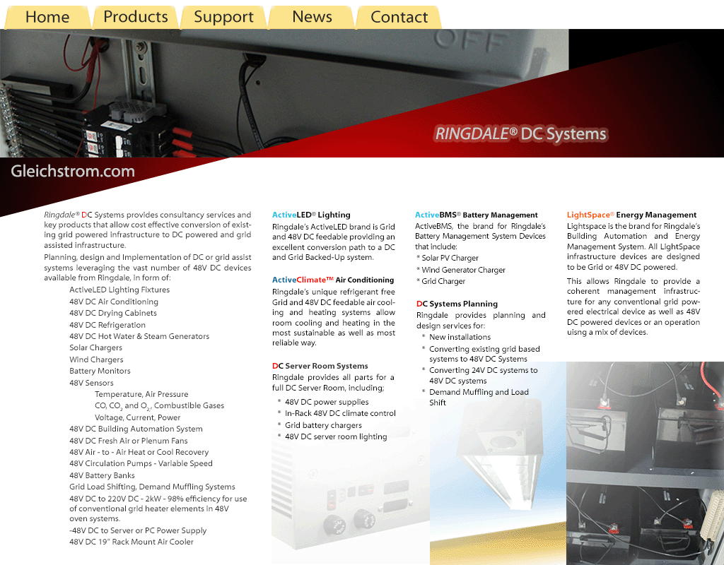 Ringdale DC Systems(TM) Overview from Ringdale - 48V DC Devices, Controls and Services