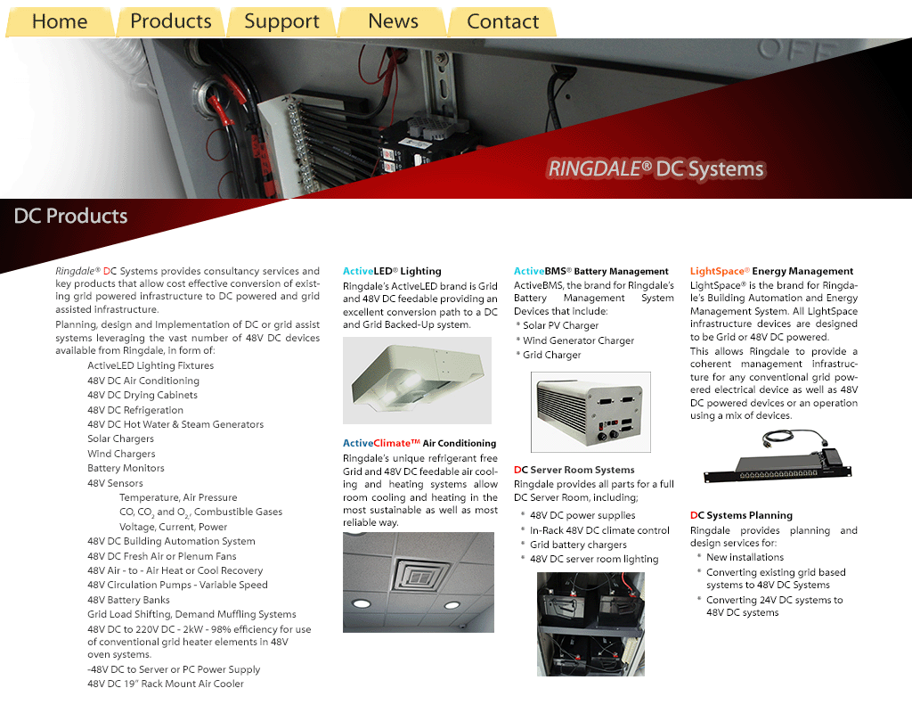 Ringdale DC Systems(TM) Overview from Ringdale® - 48V DC Devices, Controls and Services